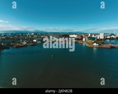 Bucht von Cardiff, Wales Stockfoto