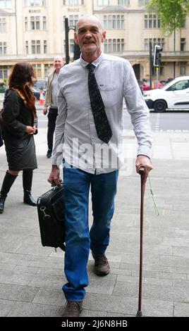 Lance O'Connor vor dem Westminster Magistrates' Court, London, wo er wegen Belästigung des Abgeordneten Peter Kyle am 20. Oktober letzten Jahres auf dem Parliament Square auftritt. Bilddatum: Dienstag, 3. Mai 2022. Stockfoto