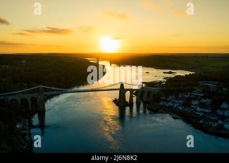 Die Menai-Straße Stockfoto