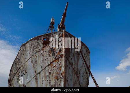 Wrack des whaler-Schiffes Petrel, ehemalige Walfangstation Grytviken, King Edward Cove, Südgeorgien, Südgeorgien und die Sandwich-Inseln, Antarktis Stockfoto