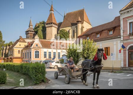 Biertan Dorf in Siebenbürgen, Rumänien, Europa Stockfoto