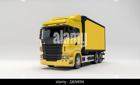 Realistische Ansicht der LKW-Seite Stockfoto