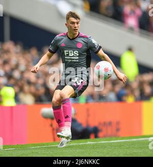 London, Großbritannien, 01. Mai 2022 - Tottenham Hotspur gegen Leicester City - Premier League - Tottenham Hotspur Stadium Luke Thomas während des Premier League-Spiels im Tottenham Hotspur Stadium Bildnachweis: © Mark Pain / Alamy Live News Stockfoto