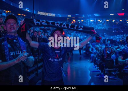 Astralis Fans feiern Stockfoto