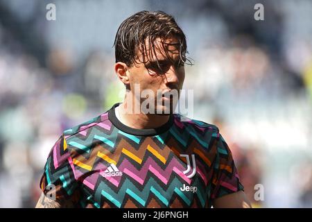 Luca Pellegrini (Juventus FC) beim Spiel Juventus FC gegen Venezia FC, italienische Fußballserie A in Turin, Italien, Mai 01 2022 Stockfoto