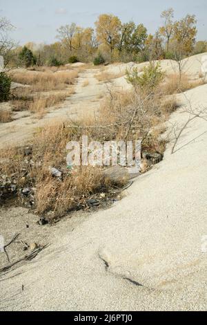 USA, Great Plains, Oklahoma, Ottawa County, Picher, Bergwerksabstände Stockfoto