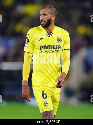 Etienne Capoue von Villarreal während des UEFA Champions League-Halbfinales, des zweiten Beinabgleichs im Estadio de la Ceramica, Villarreal. Bilddatum: Dienstag, 3. Mai 2022. Stockfoto