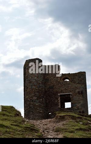 Wheal Coates, St. Agnes Bay, Cornwall - 2. Juli 202: Blick auf den St. Agnes Beach Stockfoto