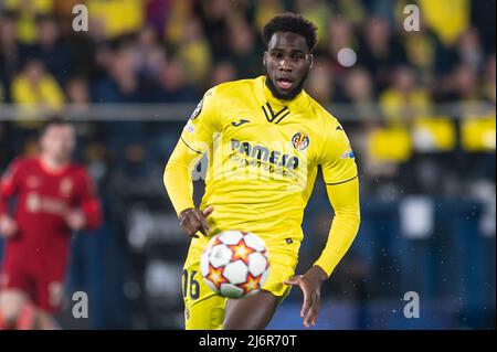 Villarreal, Spanien. . 03.. Mai 2022. Boulaye Dia von Villarreal CF während des UEFA Champions League Halbfinales der zweiten Etappe zwischen Villarreal und dem FC Liverpool im Estadio de la Ceramica. Bild: DAX Images/Alamy Live News Stockfoto