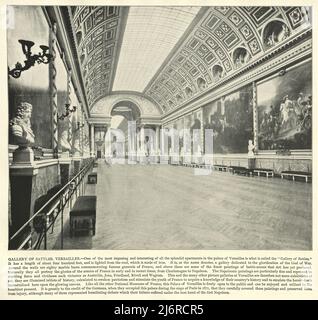 Vintage-Foto der Galerie der Schlachten Versailles, 19.. Jahrhundert Stockfoto