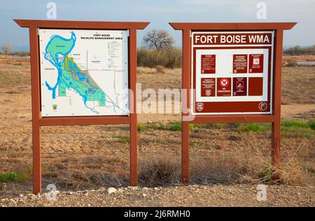 Kartkarton, Fort Boise Wildlife Management Area, Idaho Stockfoto