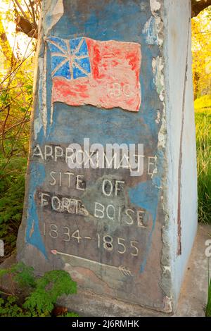 Fort Boise Monument, Fort Boise Wildlife Management Area, Idaho Stockfoto