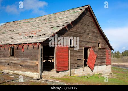 Folsom Farm Barn, Fishtrap Recreation Area, Spokane District Bureau of Land Management, Washington Stockfoto