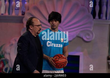 11. August 2020, Neapel, Neapel, Italien: Mino Abbacucci während des Showtheaters 'Made in Sud' in Italien. Gäste während des Showtheaters „Made in Sud“ (Bild: © Francesco Cigliano/Pacific Press via ZUMA Press Wire) Stockfoto