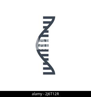 Symbol für RNA-bezogene Vektor-Glyphen. RNA-Zeichen. Isoliert auf weißem Hintergrund. Editierbare Vektordarstellung Stock Vektor