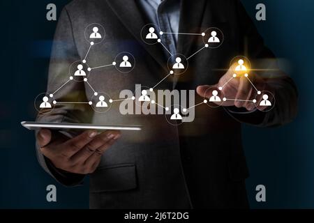 People Network Structure People Business- und Kommunikationstechnologie Person Social Media Human Resources Structure Stockfoto