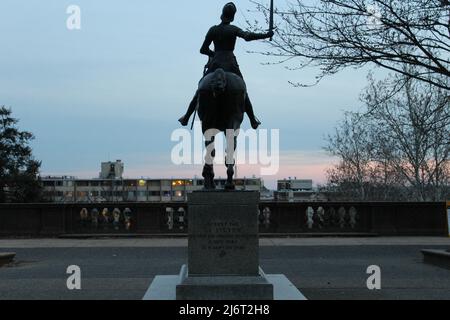 Meridian Hill Park Malcolm X Statue Washington DC Stockfoto