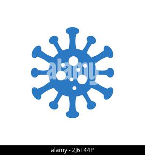 Coronavirus COVID 19-bezogenes Vektor-Glyphen-Symbol. Coronavirus-Zeichen. Virus auf weißem Hintergrund isoliert. Editierbare Vektordarstellung Stock Vektor