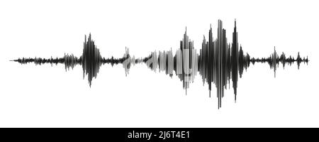 Seismograph-Messung oder Lie-Detektor-Grafik. Seismische Messungen mit Datensatz. Vektorgrafik isoliert auf weißem Hintergrund Stock Vektor