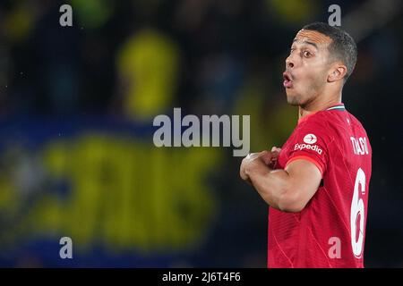 Thiago Alcantara vom FC Liverpool während des UEFA Champions League-Spiels zwischen Villarreal CF und dem FC Liverpool spielte am 3. Mai 2021 im La Ceramica Stadium in Villarreal, Spanien. (Foto von Colas Buera / PRESSINPHOTO) Stockfoto