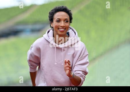 Malaika MIHAMBO (langer Jumper), Einzelbild, Einzelmotiv geschnitten, Halbfigur, Halbfigur. Pressetermin Europameisterschaft 2022 am 3.. Mai 2022 Stockfoto