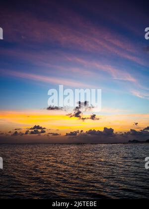 Sonnenuntergang am Strand, Koh Phangan, Thailand Stockfoto