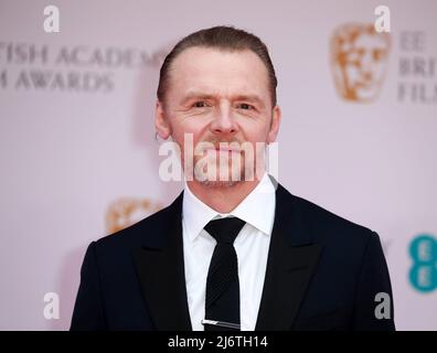 Simon Pegg nimmt am 13. März 2022 an den EE British Academy Film Awards 2022 in der Royal Albert Hall in London, England, Teil. Stockfoto