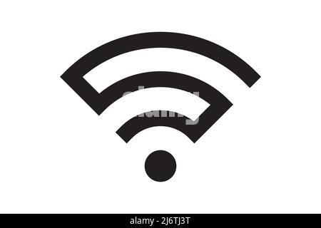 Wi Fi-Symbol Signalverbindung. Vector Wireless Internet Technologie Zeichen. Symbol für die WiFi-Netzwerkkommunikation. Design der Funkantenne. Stock Vektor