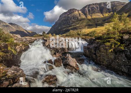 Clachaig Falls in Glencoe, Schottland Stockfoto