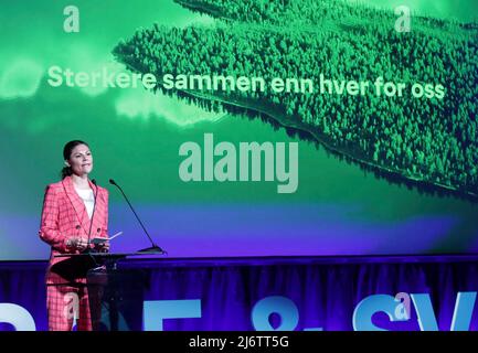 Göteborg, Schweden, am 04. Mai 2022. Kronprinzessin Victoria hält eine Rede während eines Besuchs im Lindholmen Science Park in Göteborg, Schweden am 04. Mai 2022. Der norwegische Kronprinz und die Kronprinzessin sind vom 2. Bis 4. Mai 2022 zu einem offiziellen Besuch in Schweden.Foto: Adam Ihse / TT kod 9200 Stockfoto