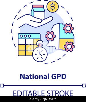 Symbol für das nationale BIP-Konzept Stock Vektor