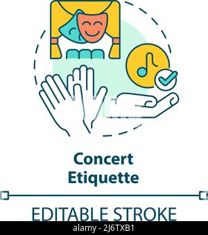 Concert Etikette Concept Icon Stock Vektor