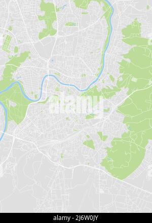 Stadtplan Vilnius, Farbplan, Vektorgrafik Stock Vektor
