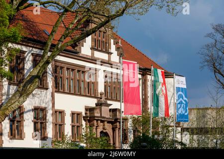 Haus der Stiftungen, Sitz der NRW-Stiftung und der Kunststiftung NRW im ehemaligen Offiziersschlam auf dem Gelände der Uhlan-Kaserne Stockfoto