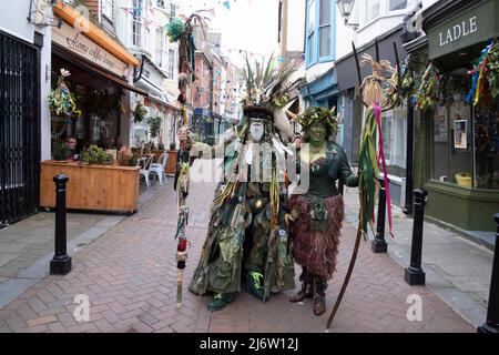 Das traditionelle Jack in the Green Festival in Hasting, Sussex Stockfoto