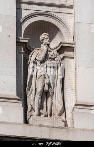 Steinarbeiten Details über Gebäude des Außenministeriums, des Commonwealth und des Entwicklungsbüros für Wohnungen von Regierungsbehörden, London, Großbritannien. Henry Gray, 3. Earl Grey Stockfoto