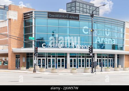 Die Credit Union 1 Arena ist das Stadion der University of Illinois im Chicago Flames Basketball-Team von Chicago und beherbergt weitere Aufführungen. Stockfoto