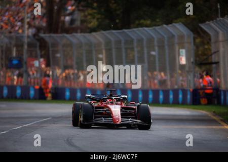 Albert Park Grand Prix Circuit, Melbourne, Australien. 09 April 2022. Charles Leclerc (MCO) vom Team Ferrari beim Qualifying. Corleve/Alamy Stockfoto Stockfoto