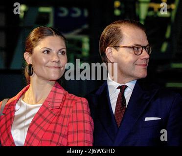 Kronprinzessin Victoria und Prinz Daniel von Schweden im Lindholmen Science Park in Göteborg, am 04. Mai 2022, um an der Eröffnung des Business Seminars teilzunehmen, am letzten von 3 Tagen offizieller Besuch von Norwegen aus nach Schweden Foto: Albert Nieboer / Netherlands OUT / Point de Vue OUT Stockfoto