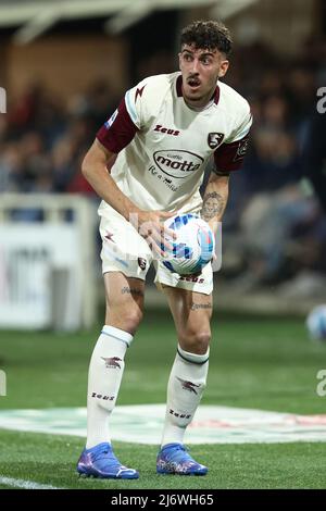 Gewiss Stadium, Bergamo, Italien, 02. Mai 2022, Matteo Ruggeri (US Salernitana 1919) während der Atalanta BC gegen US Salernitana - italienische Fußballmatte Serie A Stockfoto