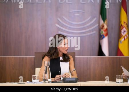 Merida, Spanien. , . Königin Letizia von Spanien nimmt an der Präsidentschaft der Sitzung des Rates des Königlichen Kuratoriums für Behinderung 30. und der "Queen Letizia Awards 2021" bei der Versammlung der Extremadura am 4. Mai 2022 in Merida, Spanien Teil.Quelle: MPG/Alamy Live News Stockfoto