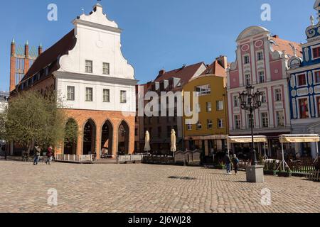 Szczecin, Polen : Marktplatz Stockfoto
