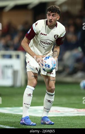 Bergamo, Italien, 02 2022. Mai, Matteo Ruggeri (US Salernitana 1919) während des Spiels Atalanta BC gegen US Salernitana, italienische Fußballserie A in Bergamo, Italien, 02 2022. Mai Stockfoto