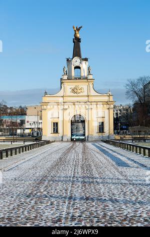 Das Haupttor des Branicki-Palastes in Białystok, der Wojewodschaft Podlaskie, Polen Stockfoto