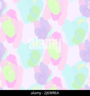 Nahtloses Muster mit Plätzchen-Effekt. Neon Regenbogen Hintergrund Pastell lebendige Farben. Stock Vektor