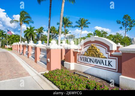 Veronawalk Gemeinschaft, Naples Florida Real Estate Ruhestand Baby Boomer Stockfoto