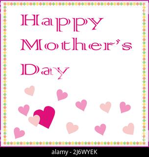 Happy Mother's Day Grußkarte Design-Vorlage. vektor-Illustration Stock Vektor