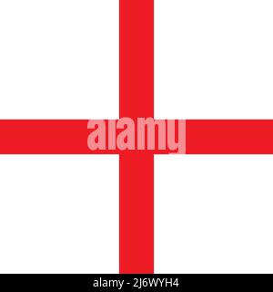 Darstellung der englischen Nationalflagge. Stock Vektor