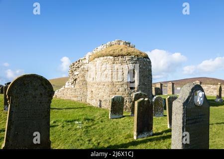 Orhir Round Church, Orkney, Großbritannien Stockfoto