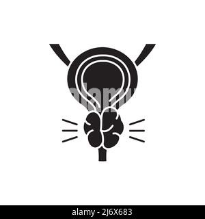 Symbol für die Prostata-Farblinie. Menschliche Krankheiten. Piktogramm für Webseite, mobile App, Promo. Stock Vektor